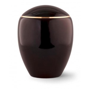 Wooden Urn (Round Top in Ebony Black)